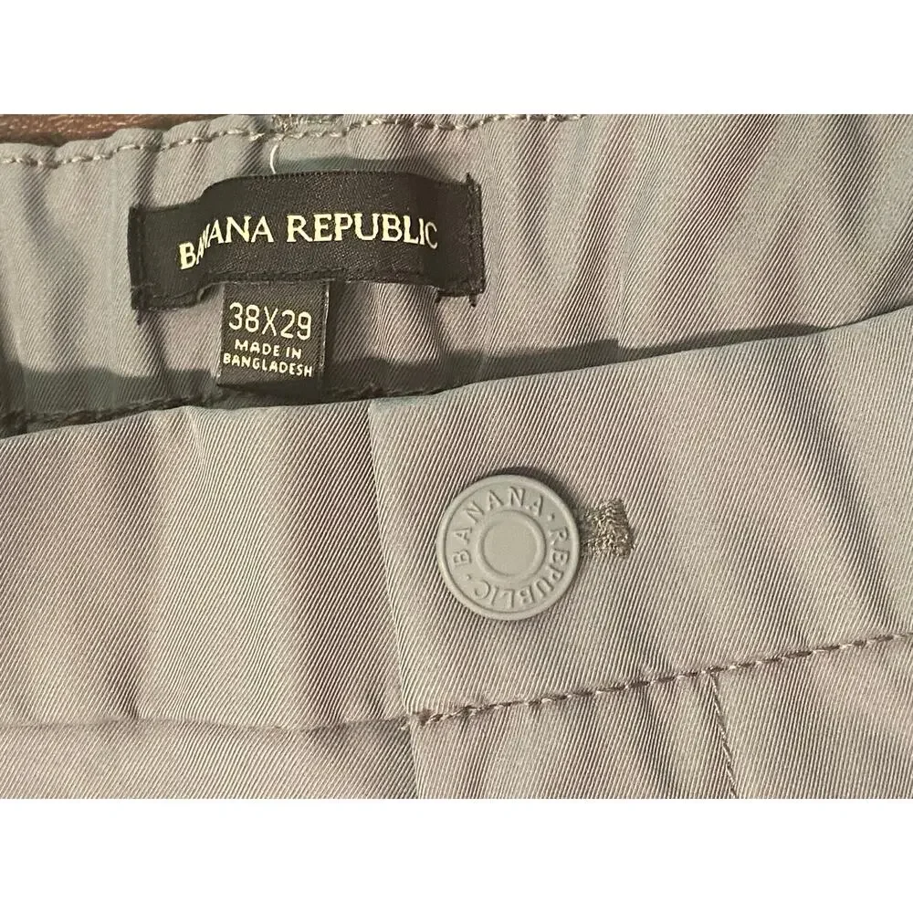Banana Republic Gray Performance Golf Pants Men’s 38x29 Stretch Casual Office